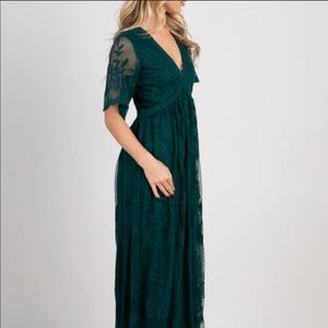 Pinkblush Lace Maxi Dress, Green, L